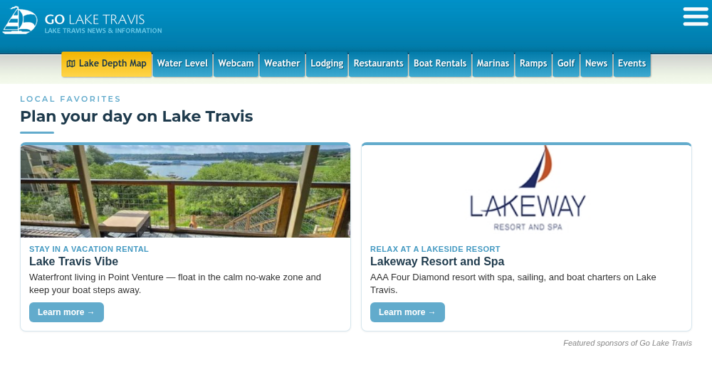 Homepage featured sponsor