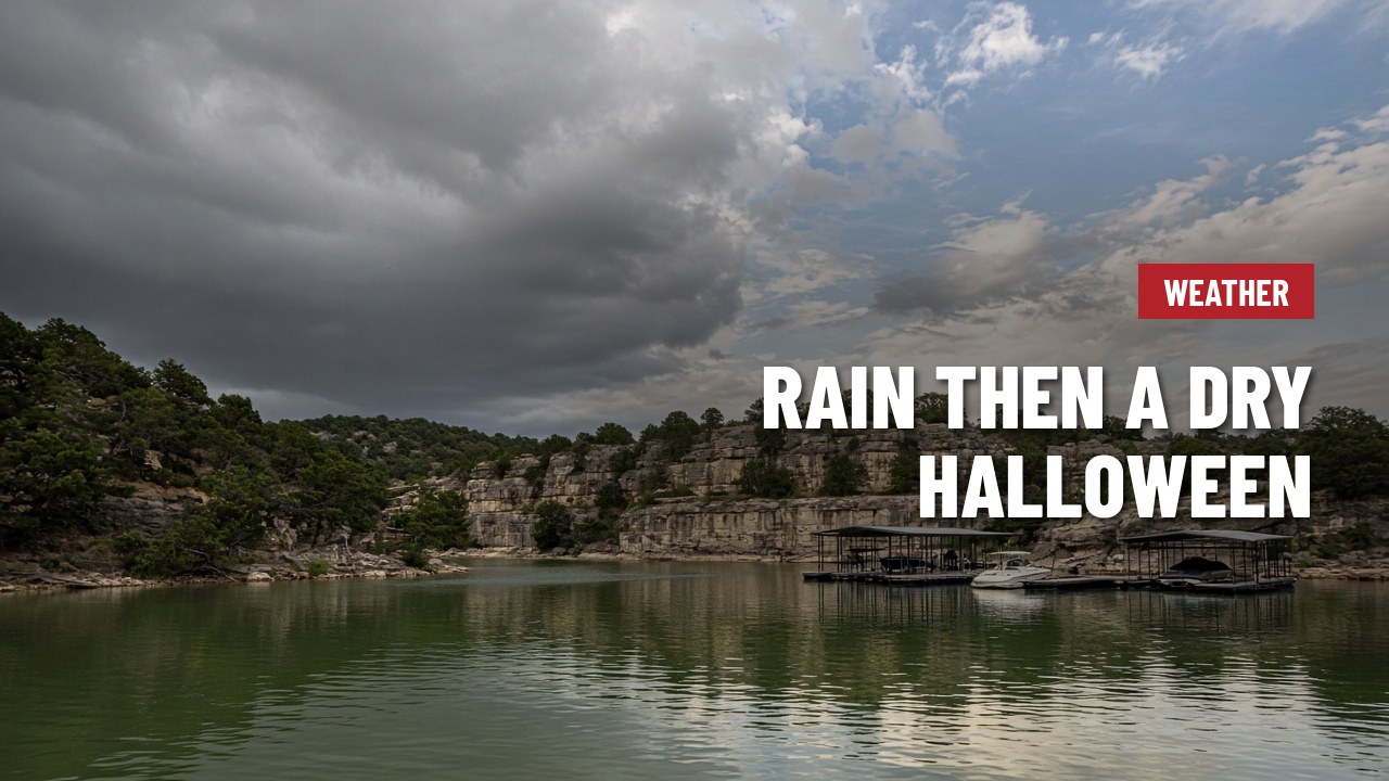 Rain chances peak Thursday and Friday, then the lake dries out for Halloween weekend