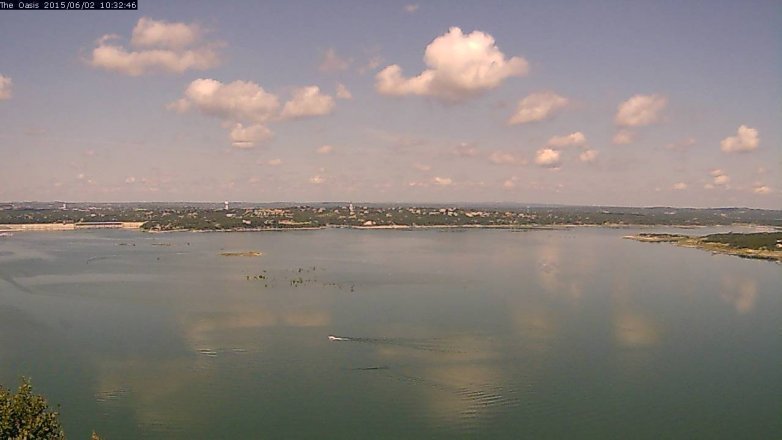 Lake Travis webcam, June 2, 2015 9:35 AM CT