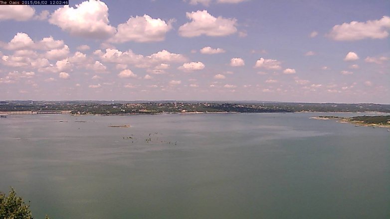 Lake Travis webcam, June 2, 2015 11:05 AM CT