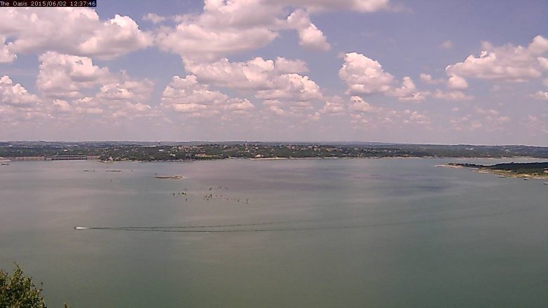 Lake Travis webcam, June 2, 2015 11:40 AM CT