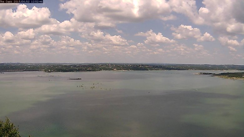 Lake Travis webcam, June 2, 2015 11:55 AM CT