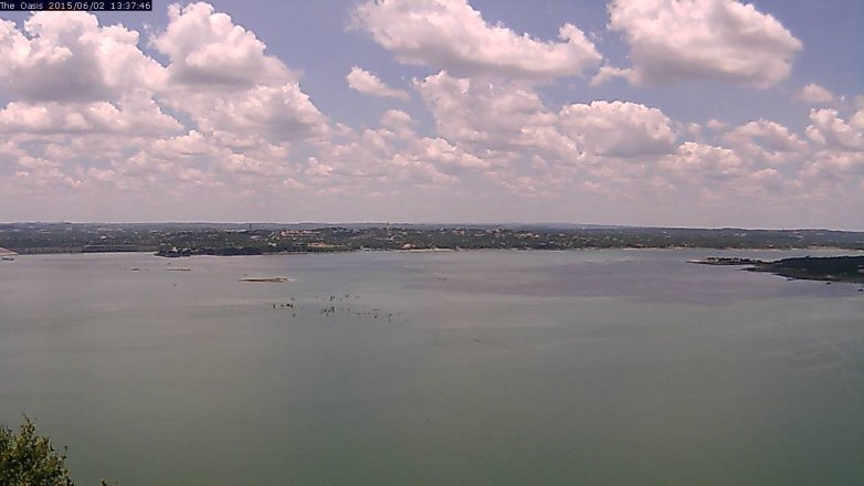 Lake Travis webcam, June 2, 2015 12:40 PM CT