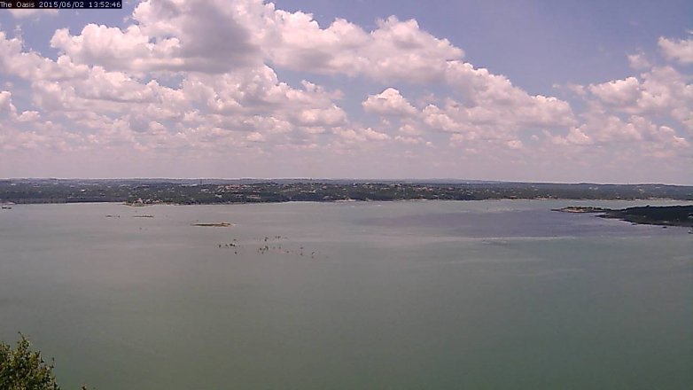 Lake Travis webcam, June 2, 2015 12:55 PM CT
