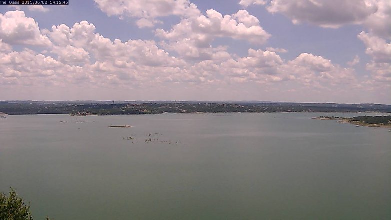 Lake Travis webcam, June 2, 2015 1:15 PM CT