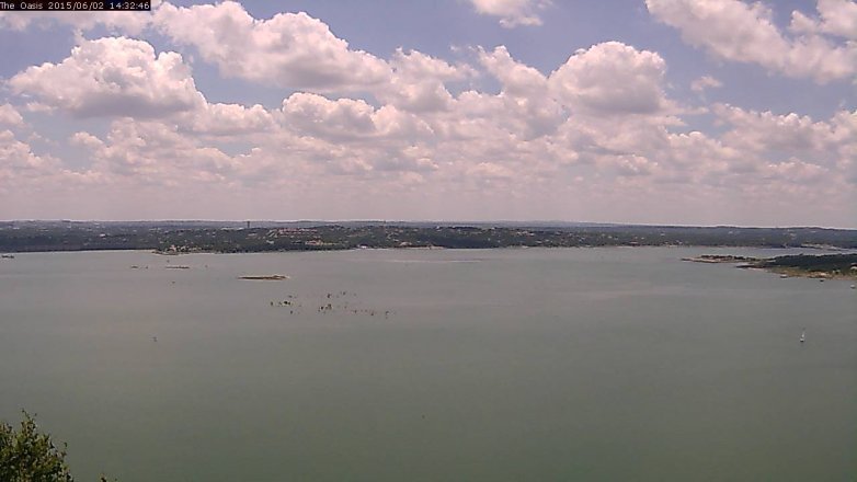 Lake Travis webcam, June 2, 2015 1:35 PM CT