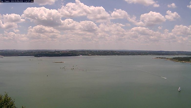 Lake Travis webcam, June 2, 2015 1:40 PM CT