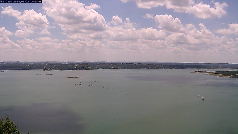 Lake Travis webcam, June 2, 2015 1:55 PM CT