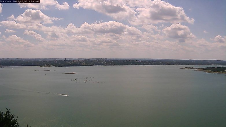 Lake Travis webcam, June 2, 2015 2:45 PM CT