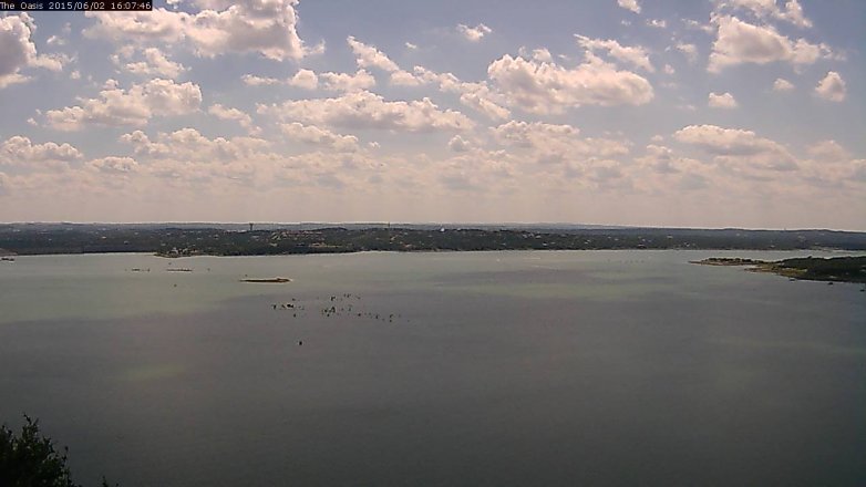 Lake Travis webcam, June 2, 2015 3:10 PM CT