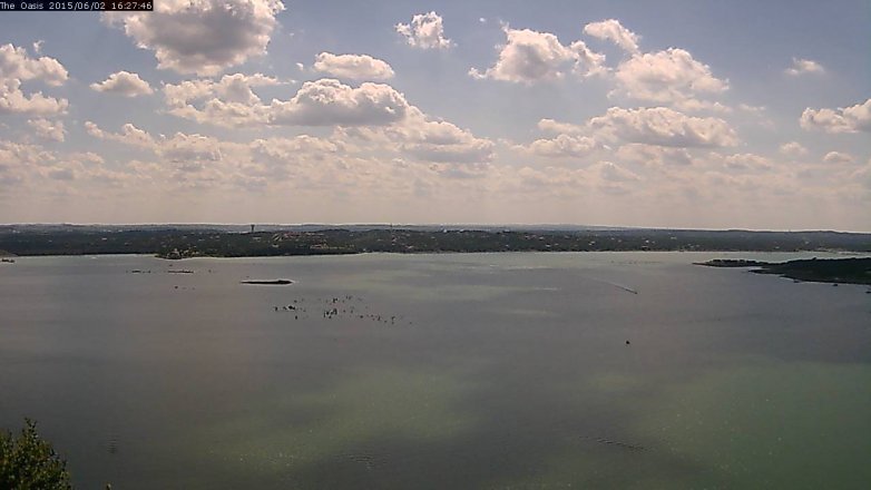 Lake Travis webcam, June 2, 2015 3:30 PM CT