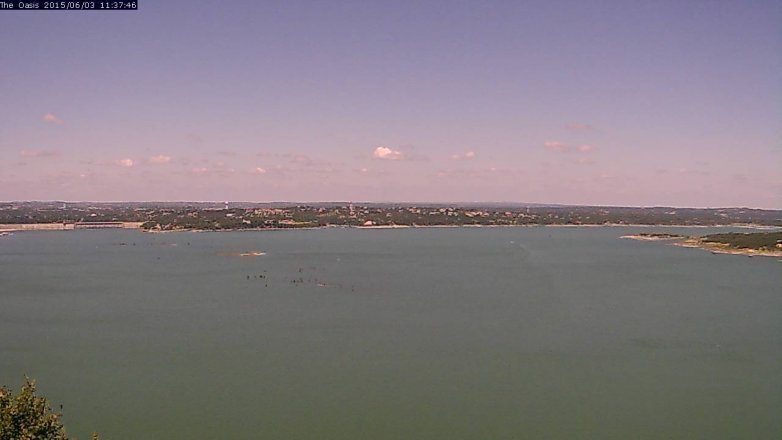 Lake Travis webcam, June 3, 2015 10:40 AM CT