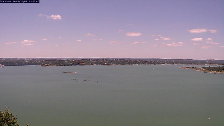 Lake Travis webcam, June 3, 2015 12:55 PM CT