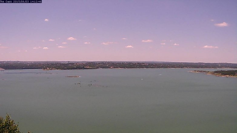 Lake Travis webcam, June 3, 2015 1:15 PM CT