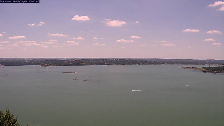Lake Travis webcam, June 3, 2015 2:10 PM CT