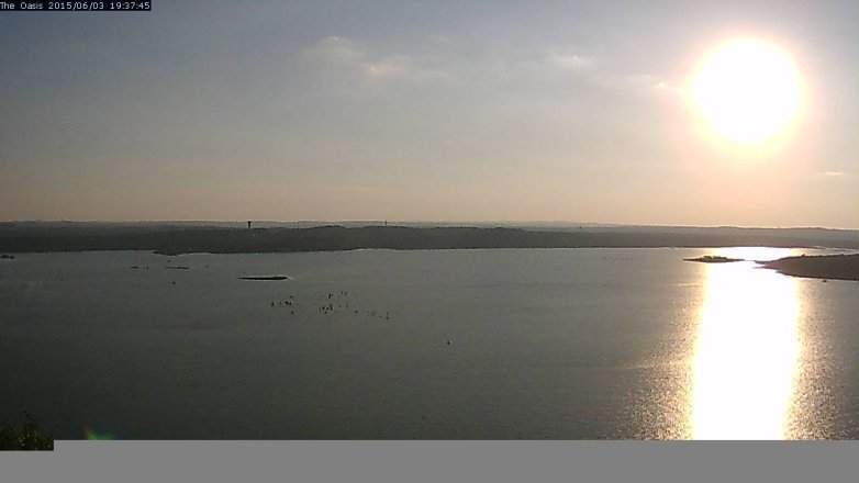 Lake Travis webcam, June 3, 2015 6:40 PM CT