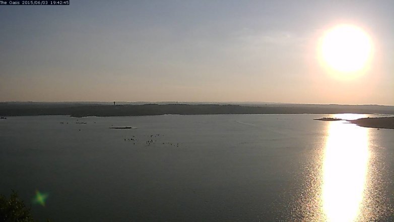 Lake Travis webcam, June 3, 2015 6:45 PM CT