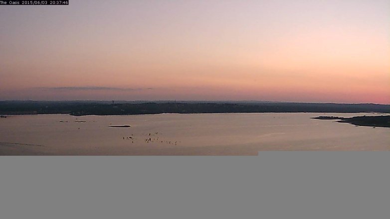 Lake Travis webcam, June 3, 2015 7:40 PM CT