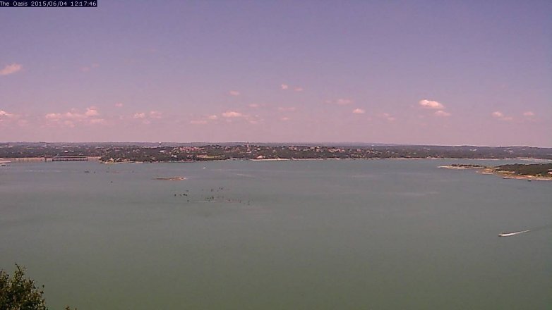 Lake Travis webcam, June 4, 2015 11:20 AM CT