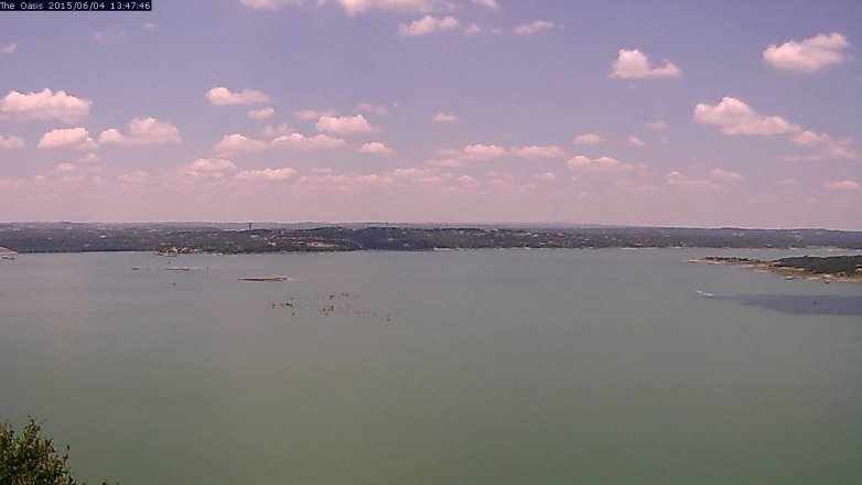 Lake Travis webcam, June 4, 2015 12:50 PM CT