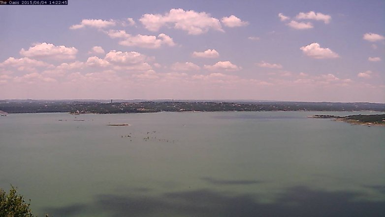 Lake Travis webcam, June 4, 2015 1:25 PM CT