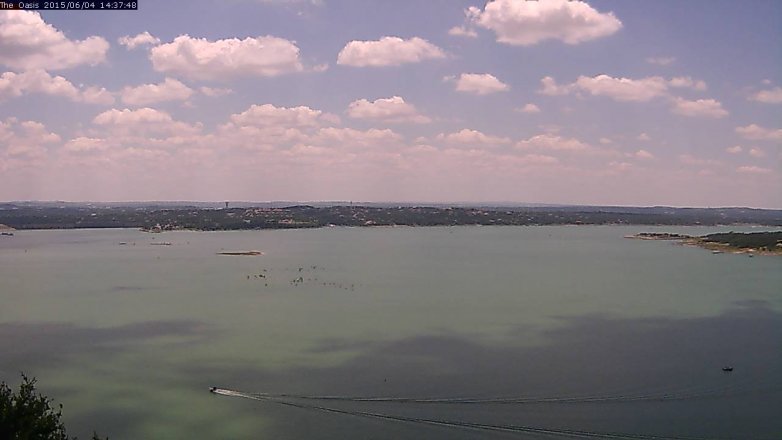 Lake Travis webcam, June 4, 2015 1:40 PM CT