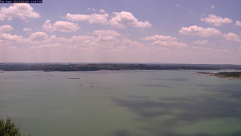 Lake Travis webcam, June 4, 2015 1:50 PM CT
