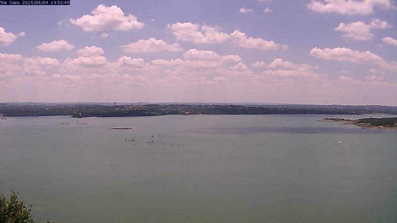 Lake Travis webcam, June 4, 2015 1:55 PM CT