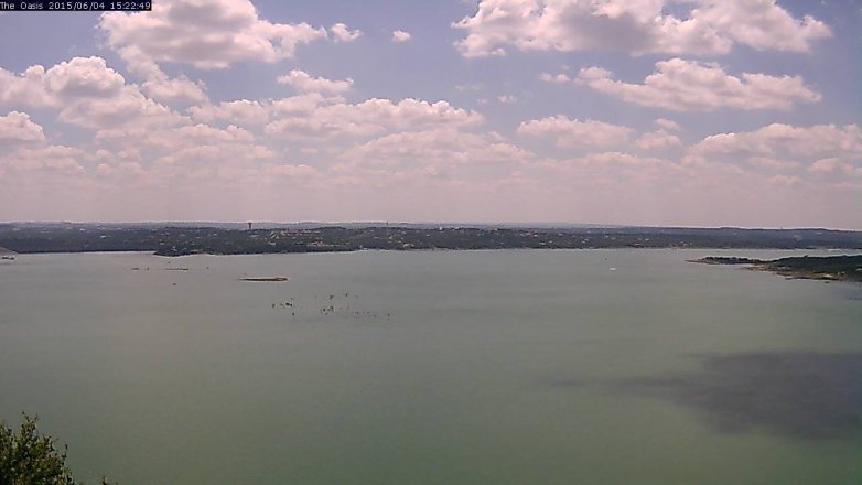 Lake Travis webcam, June 4, 2015 2:25 PM CT