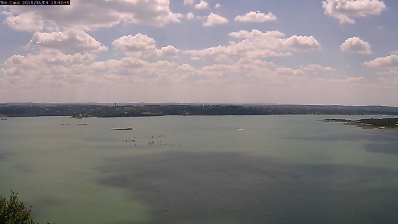 Lake Travis webcam, June 4, 2015 2:45 PM CT