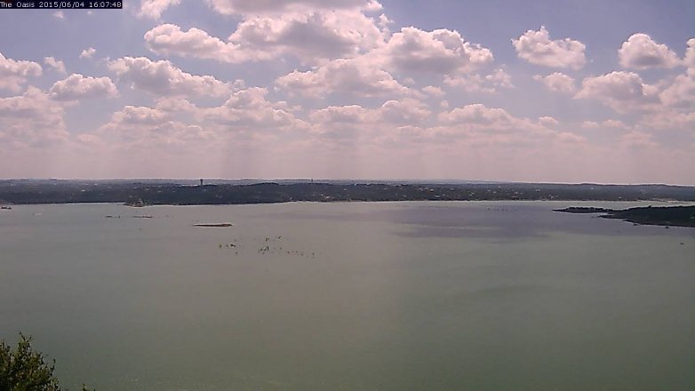 Lake Travis webcam, June 4, 2015 3:10 PM CT