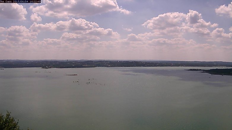Lake Travis webcam, June 4, 2015 3:25 PM CT