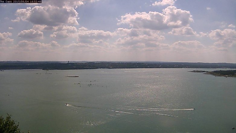 Lake Travis webcam, June 4, 2015 3:55 PM CT