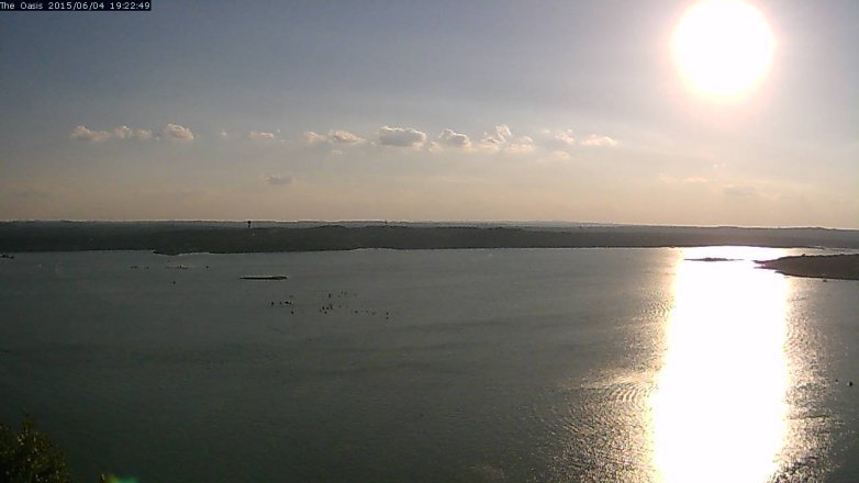 Lake Travis webcam, June 4, 2015 6:25 PM CT