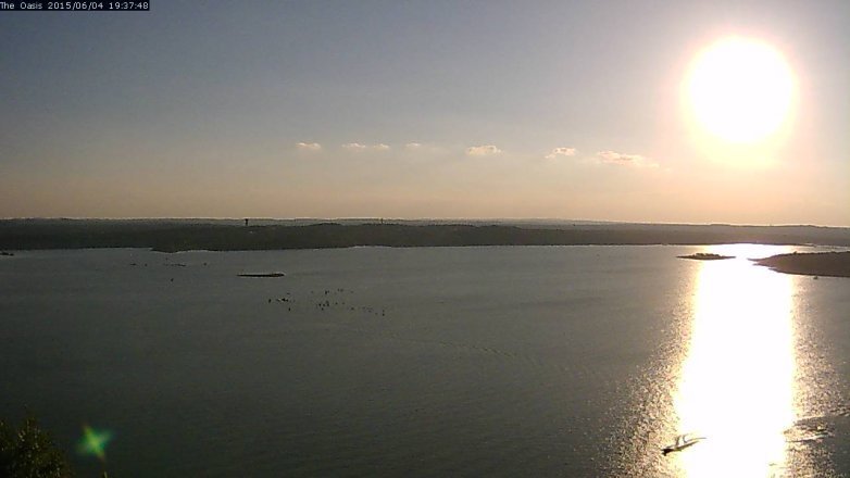 Lake Travis webcam, June 4, 2015 6:40 PM CT