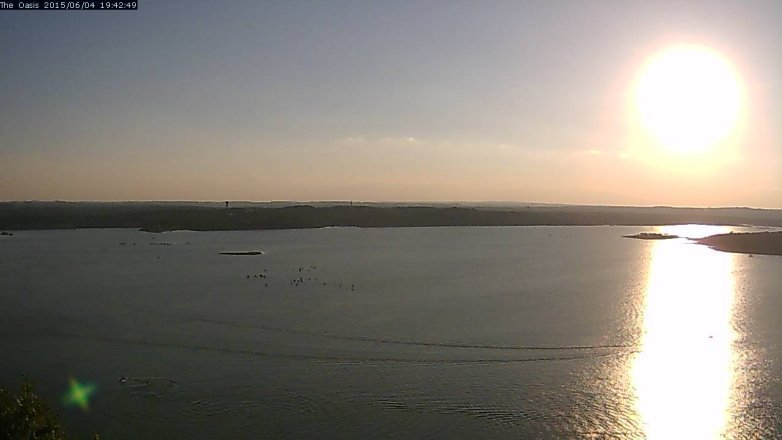 Lake Travis webcam, June 4, 2015 6:45 PM CT