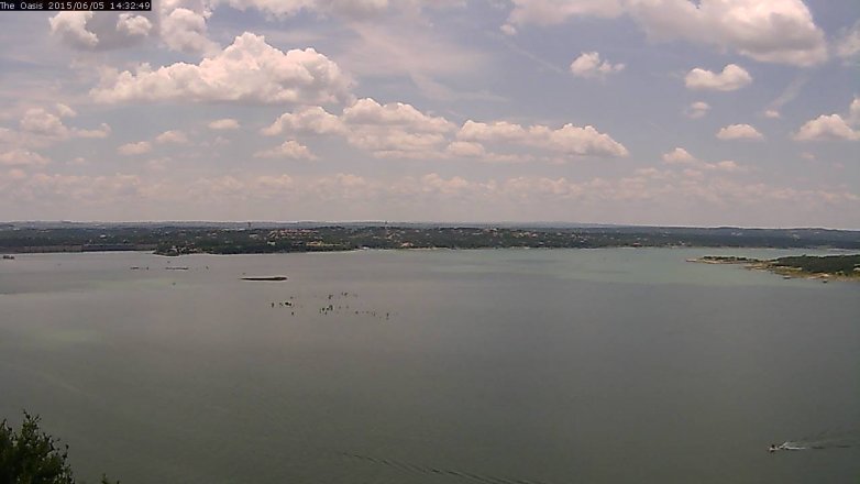 Lake Travis webcam, June 5, 2015 1:40 PM CT