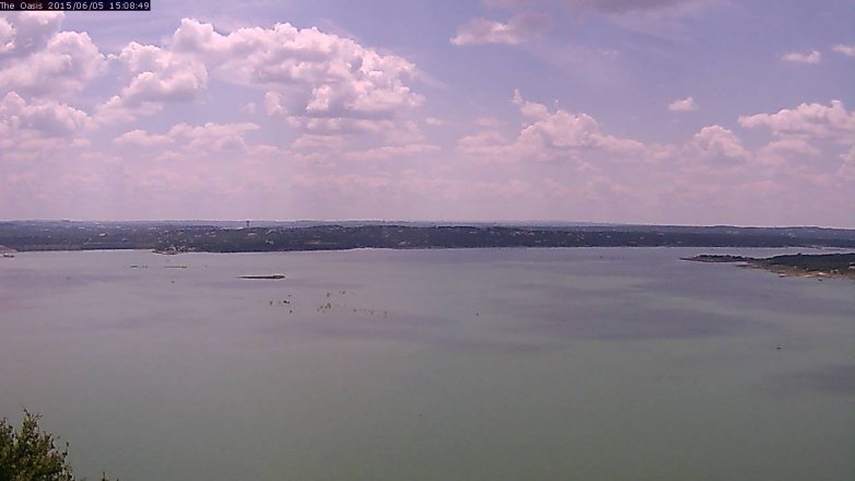 Lake Travis webcam, June 5, 2015 2:15 PM CT