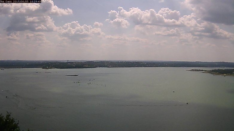 Lake Travis webcam, June 5, 2015 3:35 PM CT