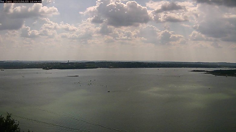 Lake Travis webcam, June 5, 2015 3:50 PM CT