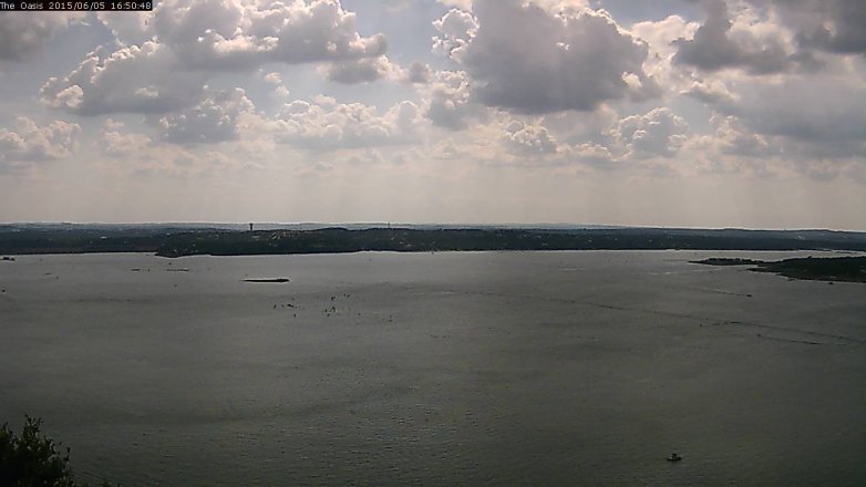 Lake Travis webcam, June 5, 2015 3:55 PM CT