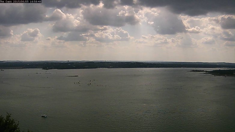 Lake Travis webcam, June 5, 2015 4:05 PM CT