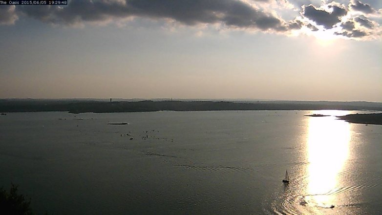 Lake Travis webcam, June 5, 2015 6:35 PM CT