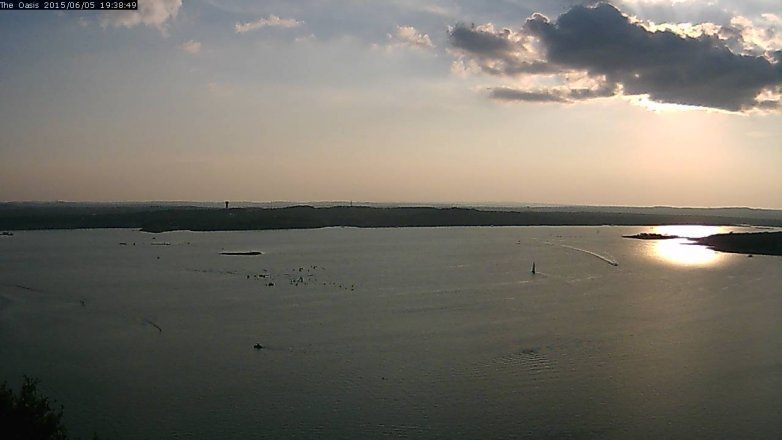 Lake Travis webcam, June 5, 2015 6:45 PM CT