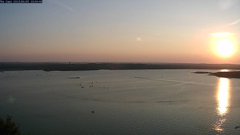 Lake Travis webcam, June 5, 2015 7:15 PM CT