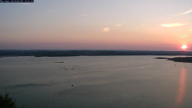 Lake Travis webcam, June 5, 2015 7:30 PM CT