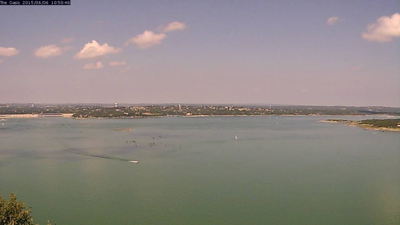 Lake Travis webcam, June 6, 2015 10:00 AM CT