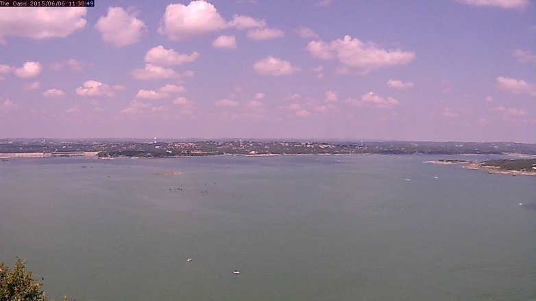 Lake Travis webcam, June 6, 2015 10:35 AM CT