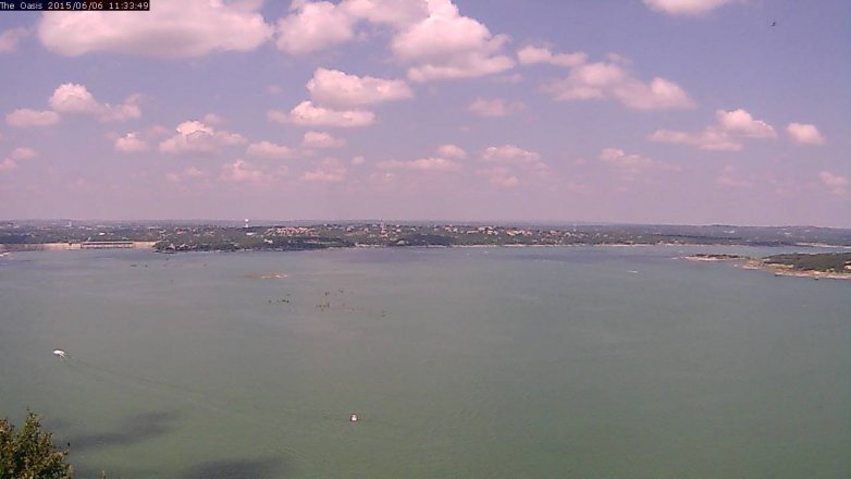 Lake Travis webcam, June 6, 2015 10:40 AM CT