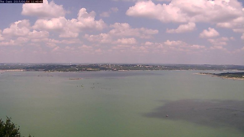 Lake Travis webcam, June 6, 2015 10:55 AM CT